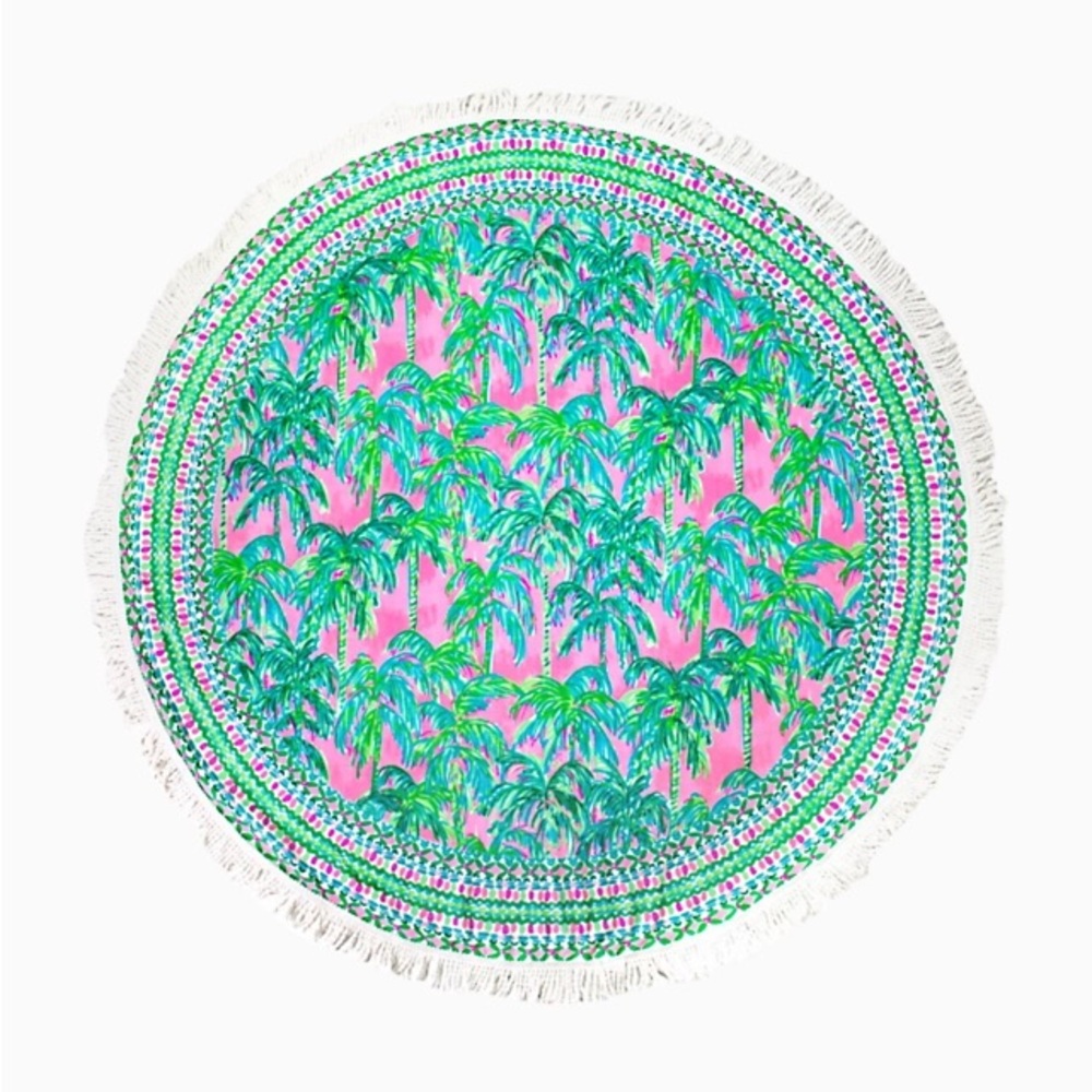 Lilly Pulitzer Round Beach Towel with Fringe